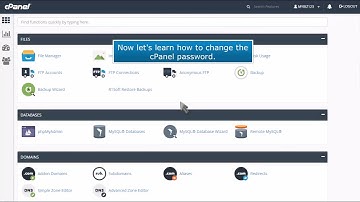 How to change your cPanel password