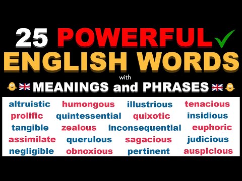 25 Powerful Words, Meanings and English Phrases to Strengthen your English Fluency