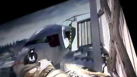 cool mw2 glitch on top of wing of plane on terminal