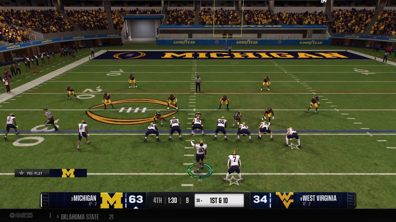 Cfb 25 year 1 playoffs rd 3 2024 3 michigan 12 3 8 1 vs 8 west