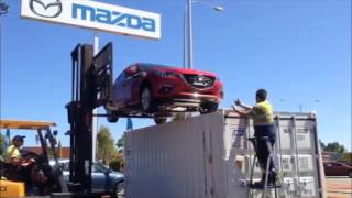 Parkland Mazda Perth - New Mazda3 onto a Shipping Container