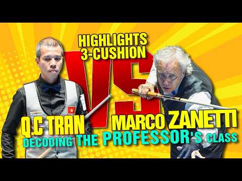 #3cushion | Q.C TRAN vs Marco ZANETTI - Decoding the Professor's Class #billiards #carom #zanetti