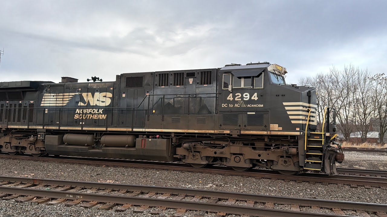 02/28/26 NS Intermodal Train & NS Coal Train at Alliance Station in Alliance, OH