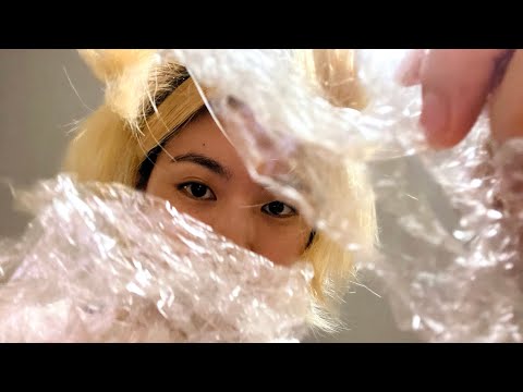 【ASMR】Layered Plastic Wrap Crinkle Sounds ラップを重ねてくっつけたり剥がしたり、ゾクゾクする音