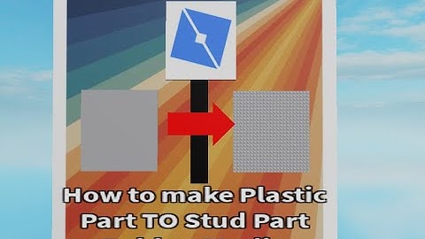 How to make Stud Part  --Roblox Studio--