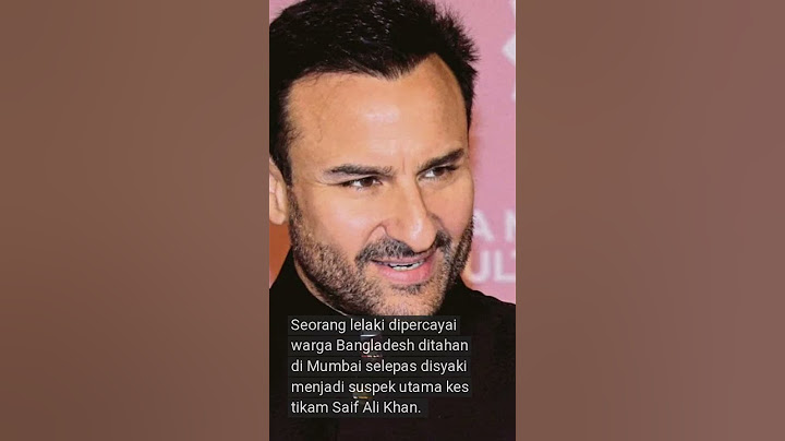 Polis tahan suspek utama kes tikam Saif Ali Khan