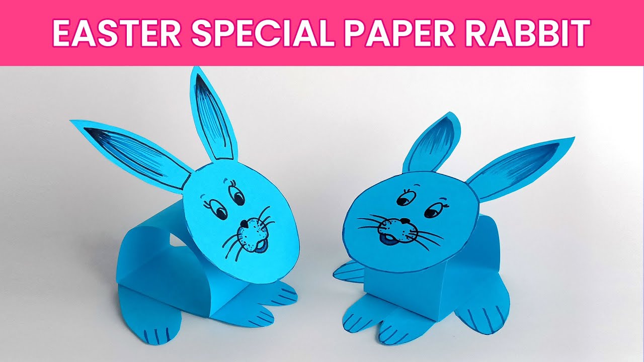 How to make Nodding Paper Bunny | Easter Craft Ideas | Paper Bunny ...