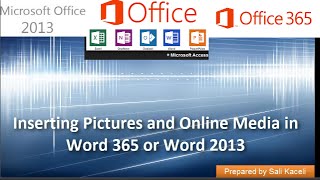 Word 2013 Tutorial: Inserting Pictures and Online Media in a Document