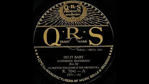 June 23, 1909 Katherine Henderson, Do It, Baby