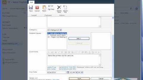 Working with Issue Tracking Lists in SharePoint 2010