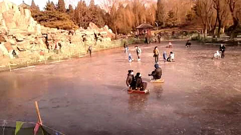 Ritan Park Pond Sled Skate.3gp