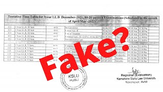 Is the KSLU exam notification fake? When is KSLU semester examination starting? High Court Judgement screenshot 1