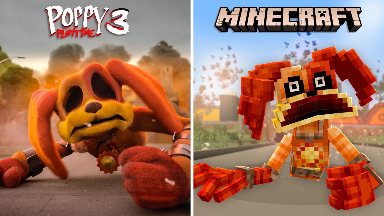 Criei CENAS de POPPY PLAYTIME da VIDA REAL no Minecraft