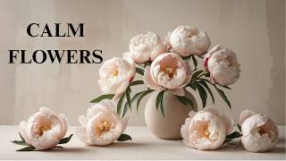 Elegant Peony Flower Ambience 🌸 Soft Calm &amp; Luxury Home Aesthetic