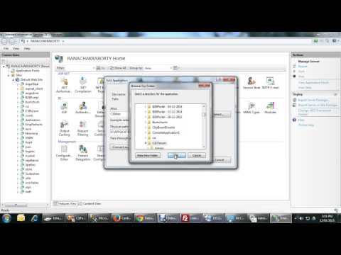 Create virtual directory application in IIS 7