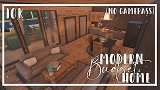Modern Budget Home 10k No Gamepass [Bloxburg Speedbuild] No advanced placing No large plot