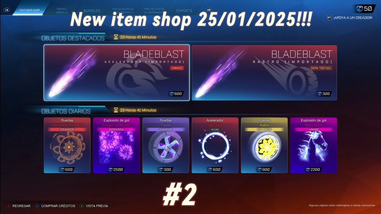 NEW ITEM SHOP DAY 25/01/2025 #2 (WTF is BLADEBLAST??)| Rocket League RDRDIEGOXX