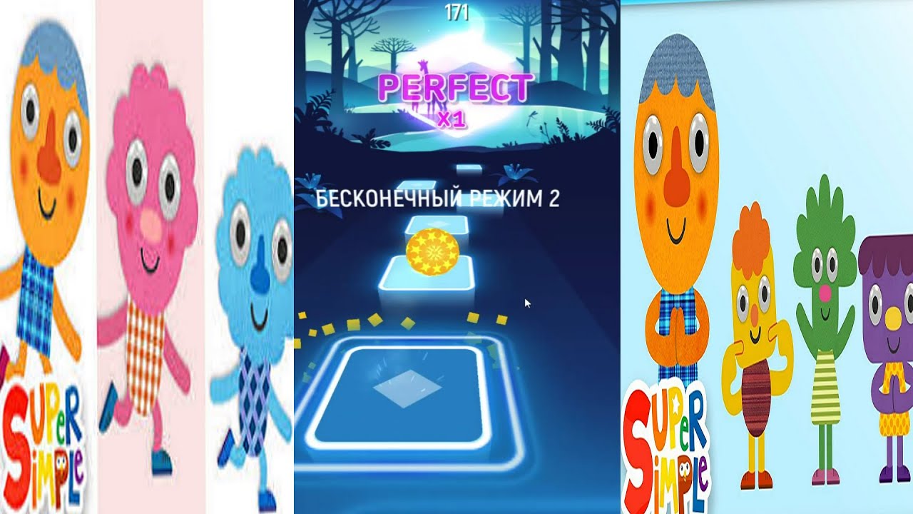 If You're Happy Noodle & Pals Super Simple Songs Tiles Hop - YouTube