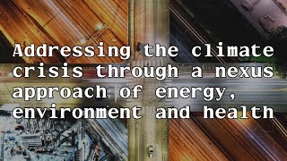 Addressing the climate crisis through a nexus approach - Prof Ian Hamilton's Inaugural Lecture