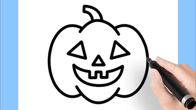 COMO DESENHAR ABÓBORA DE HALLOWEEN 🎃  HOW TO DRAW HALLOWEEN PUMPKIN  COLORINDO E DESENHANDO 