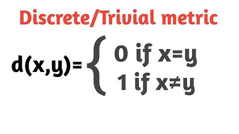 Discrete metric space | Trivial metric space