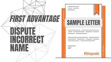 First Advantage - Remove an Incorrect Name - Sample Letter - iDispute - Online Document Creator