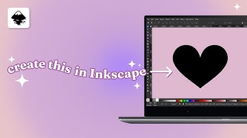 Create a simple heart design using Inkscape | SHAPE BUILDER TOOL.