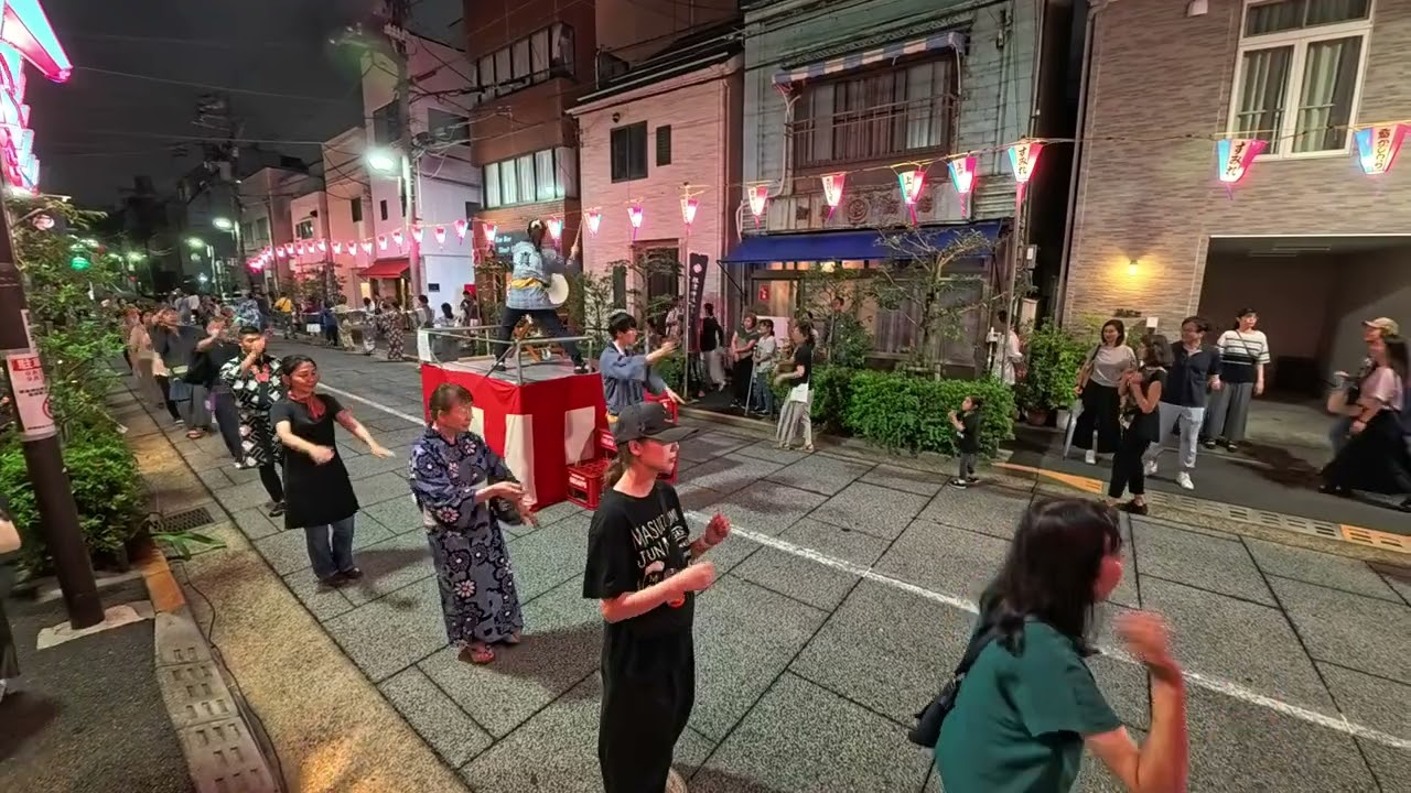 炭坑節　根津・藍染め大通り盆踊り４　2025年9月20日　東京都文京区