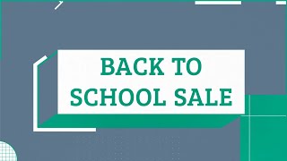 Back to School Sale Video Template (Editable)
