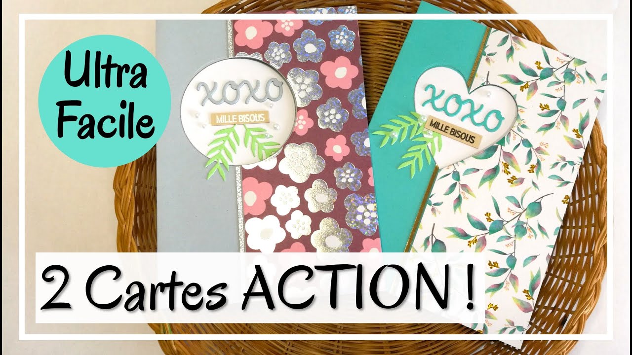 C'EST SI FACILE ?? Cartes à OUVERTURE FENÊTRE TRONQUÉE - 2 CARTES ACTION - DIY Scrapbooking Carterie