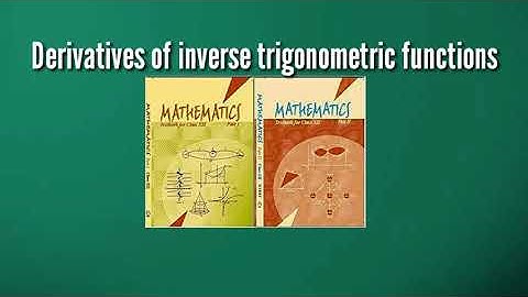 Derivatives of inverse trigonometric functions Class-12, Ex. 5.3