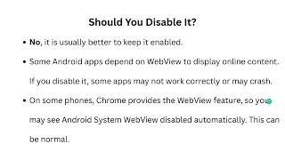 What Is The Android System WebView App On Android Phones - Is It Safe And Should You Disable It