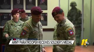 Paratrooper receives U.S. Army's highest peacetime award for saving 4 people during 2021 shooting