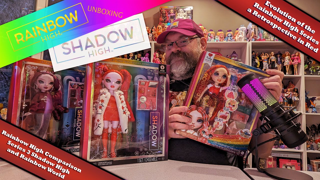 Эволюция Rainbow High и Shadow High — ретроспектива в красном: Руби, Рози и Скарлет