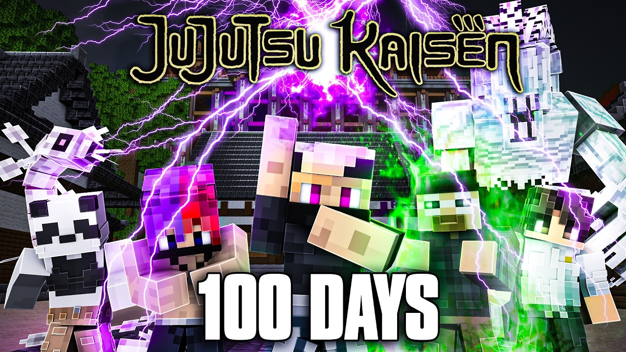 We Spent 100 Days In Jujutsu Kaisen Minecraft [5 Friends]