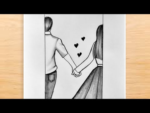 How To Draw Couple Step By Step, Romantic Couple Drawing Easy, Pencil  Drawing 