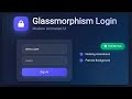Animated Glassmorphism Login Page using HTML CSS JavaScript | Modern UI Design Tutorial