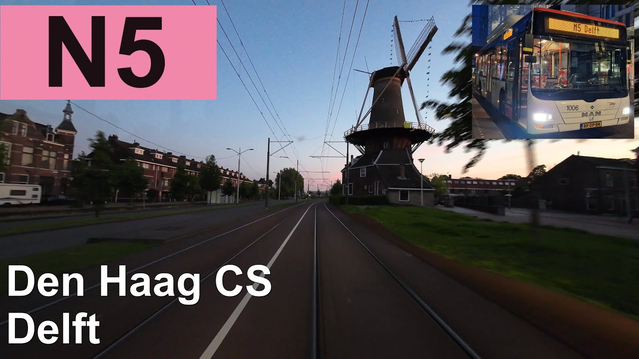 HTM Nachtbus 5: Den Haag CS - Delft (via Nootdorp en Pijnacker) - Den Haag CS | HTM 1006 | 2024