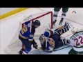 Remarkable stick save by backes  wild