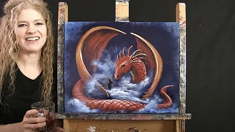 Learn How to Paint "DRAGON DREAM" with Acrylic - P...