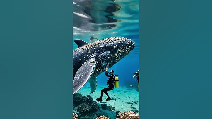 Saving the Giant: Humans Free Whale from Barnacle Infestation #rescue # animals#whale - YouTube