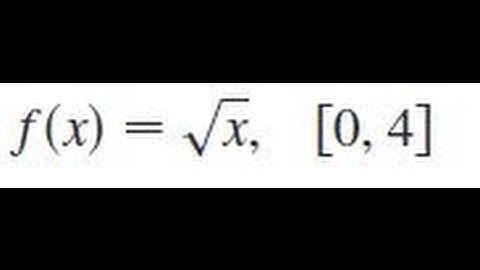 f(x) = sqrt(x), [0,4]