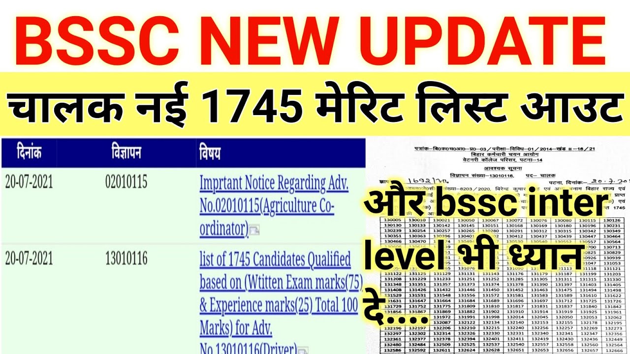 Bssc important two updates||Bssc driver final result out ||Bssc inter level new update||Bssc news