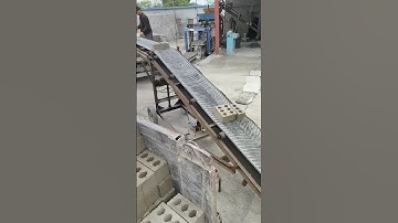 Cement Blocks Loading Via Belt Conveyors !