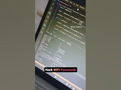 Get wifi passwords using python #hack #passwords |@techvenxilla - YouTube