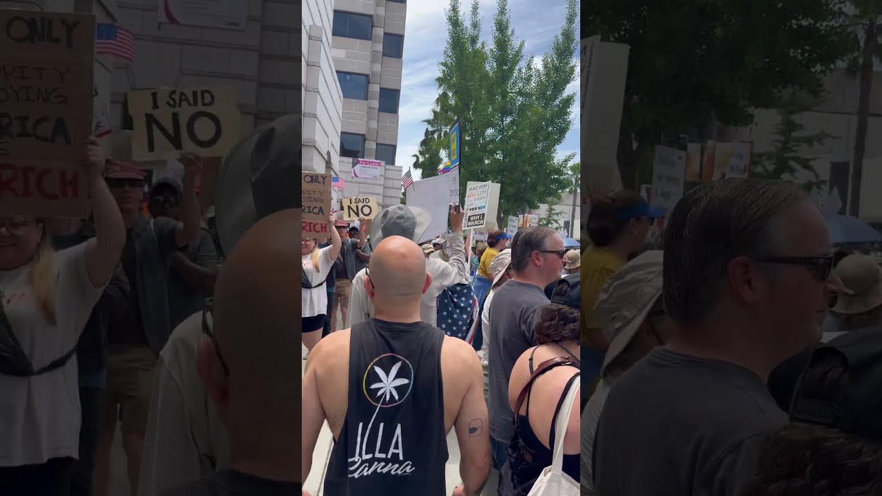 Pasadena CA June 14 2025 No Kings Day Nokings Lastrong Peacefulprotests