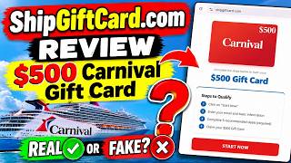 ShipGiftCard.com Review - $500 Carnival Gift Card or Scam