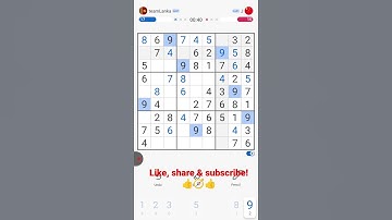 How to beat #sudoku under 1 min!  #numbers #numberpuzzle #app #game#puzzle #mobilegame #SriLanka