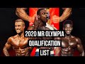 2020 MR OLYMPIA MEN'S PHYSIQUE QUALIFICATION LIST