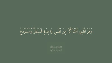سورة الأنعام { 95-99 }                                                       القارئ | عبدالله الخلف